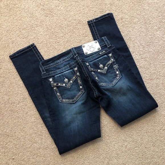 Miss Me Denim - Miss Me Signature Ankle Skinny Dark Wash Jeans 27